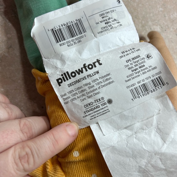 Pillowfort Plush Doll with Yellow Top and Green Bottoms - Picture 4 of 5